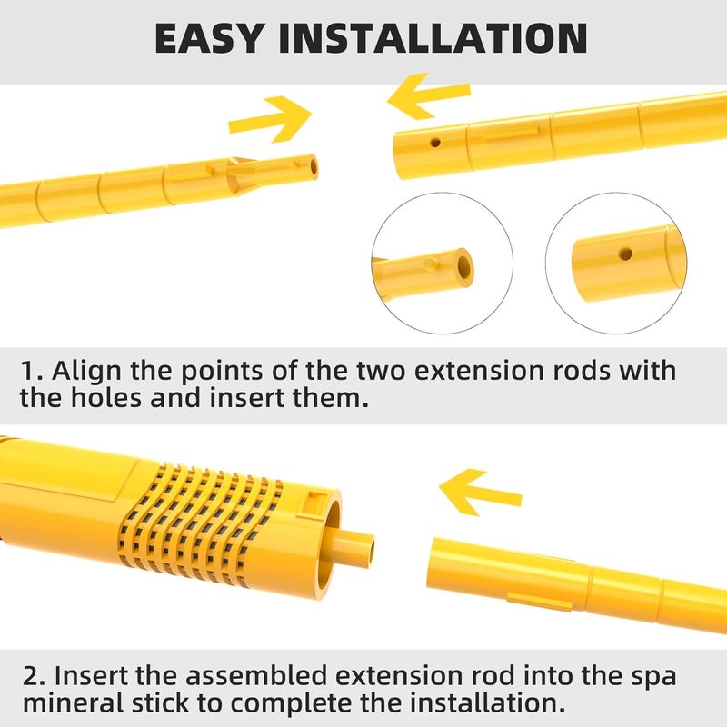 ROYOR Spa Mineral Sticks for Hot Tub Supplies, Hot Tub Mineral Stick Inserts Filter Cartridge - 2 Pack - Image 3